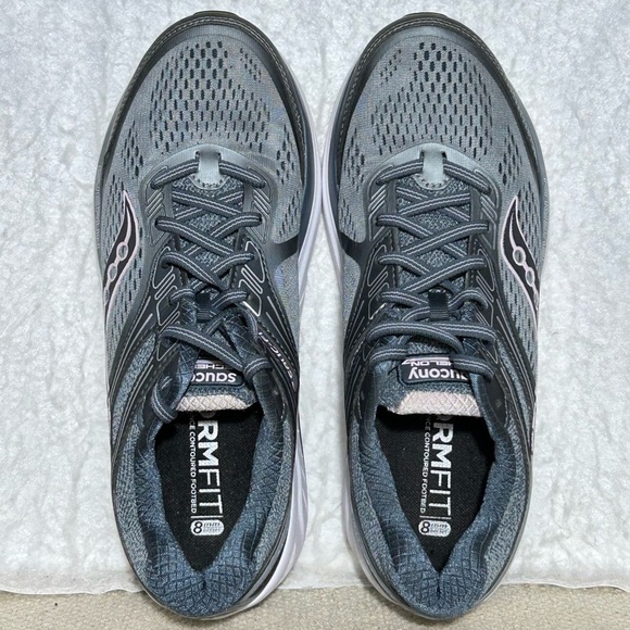 Saucony Womens Grey/Sliver Echelon 7 Running Athletic Sneakers Shoes SZ US 10 - Picture 5 of 11